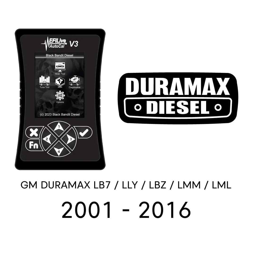 Black Bandit Tuner GM Duramax 6.6L EFI Live AutoCal V3 DPF Delete Tuner (2001-2016)