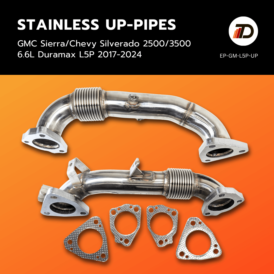 Black Bandit Up-Pipes GM Duramax 6.6L L5P - Stainless Up-Pipes (2017-2024)
