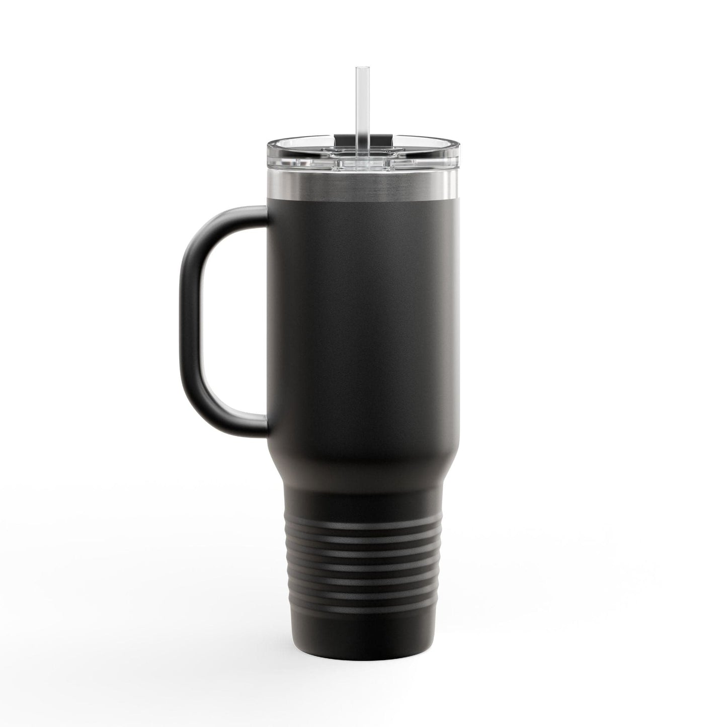 Printify Mug 40oz / Black 40oz Insulated Travel Mug with Handle — Double-Wall Vacuum Tumbler