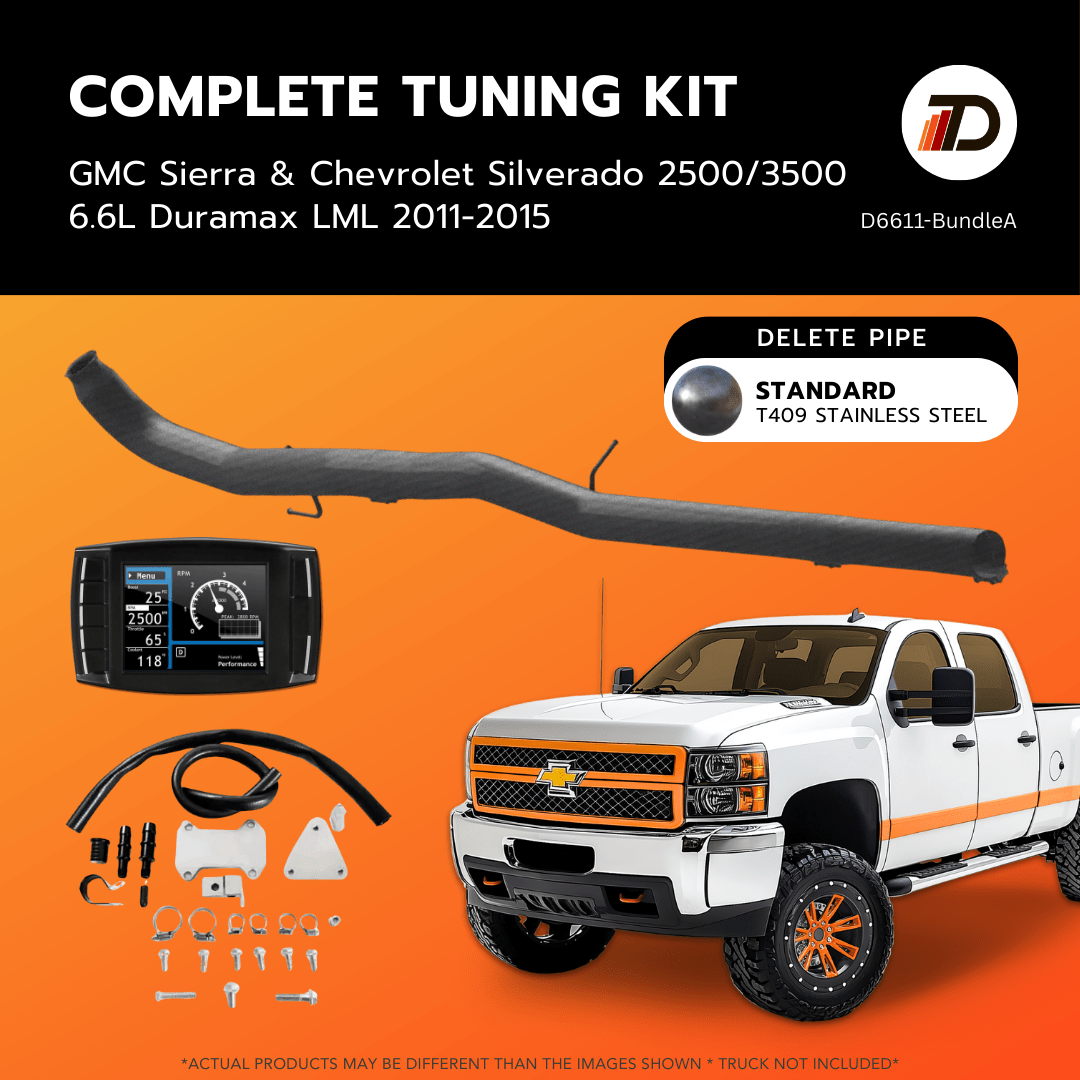 Tuner Depot All-in-one Kit 2011-2015 / 409 Stainless Steel GM Duramax 6.6L All-in-One DPF/DEF/EGR LML Delete Kit (2011-2016)