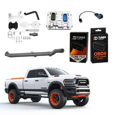 Tuner Depot All-in-one Kit Delete Pipe / 409 Stainless Steel Ram Cummins 6.7L All-in-One DPF/DEF/EGR Delete Kit w/ECM Swap (2022-2024)