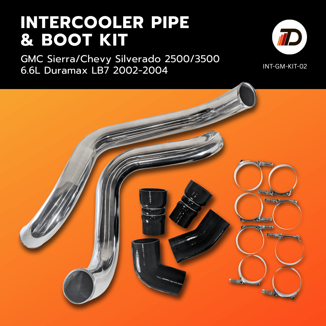Tuner Depot Intercooler Pipe GM Duramax LB7 - Intercooler Pipe & Boot Kit (2002-2004)