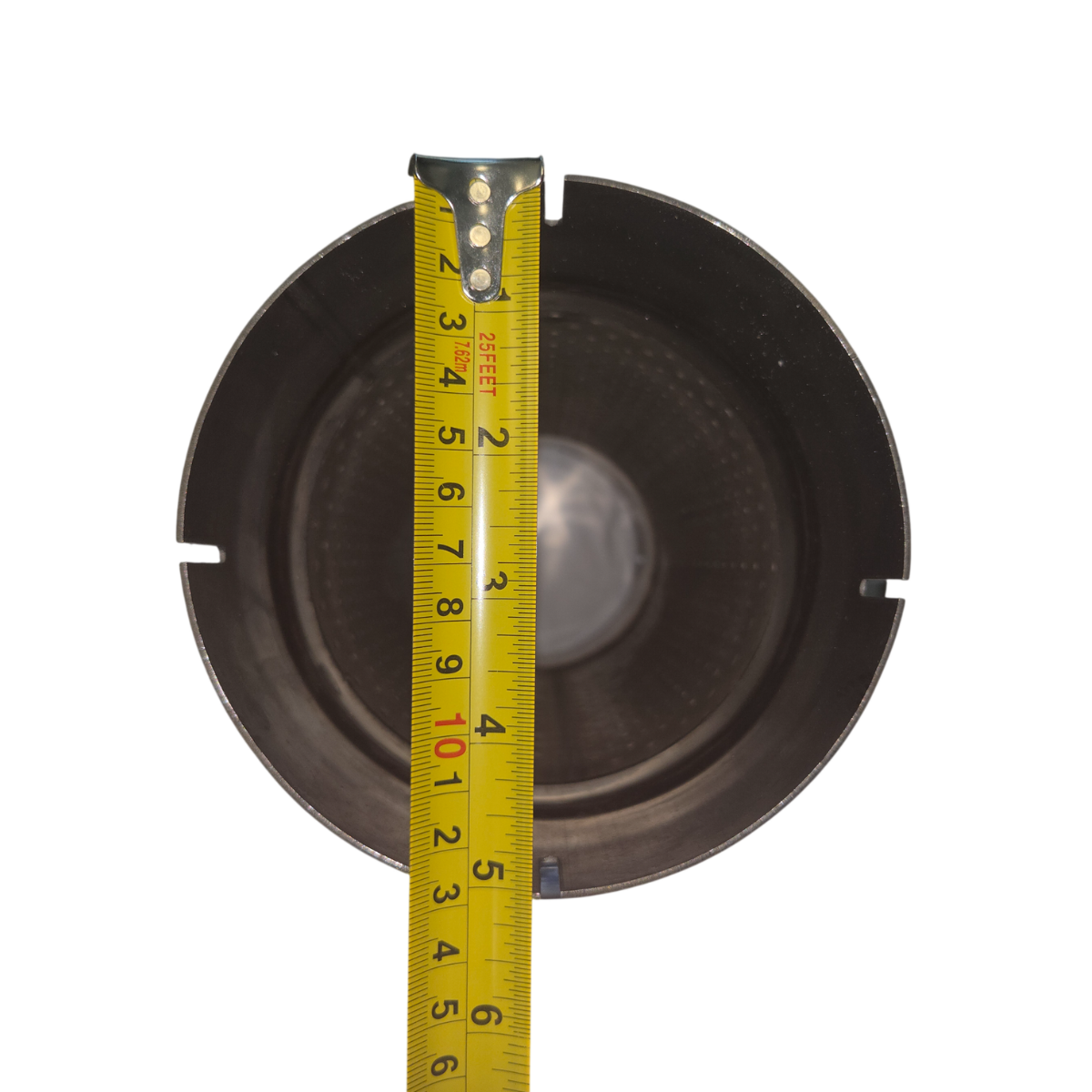 Tape measure showing 5 inch diesel muffler round body diameter