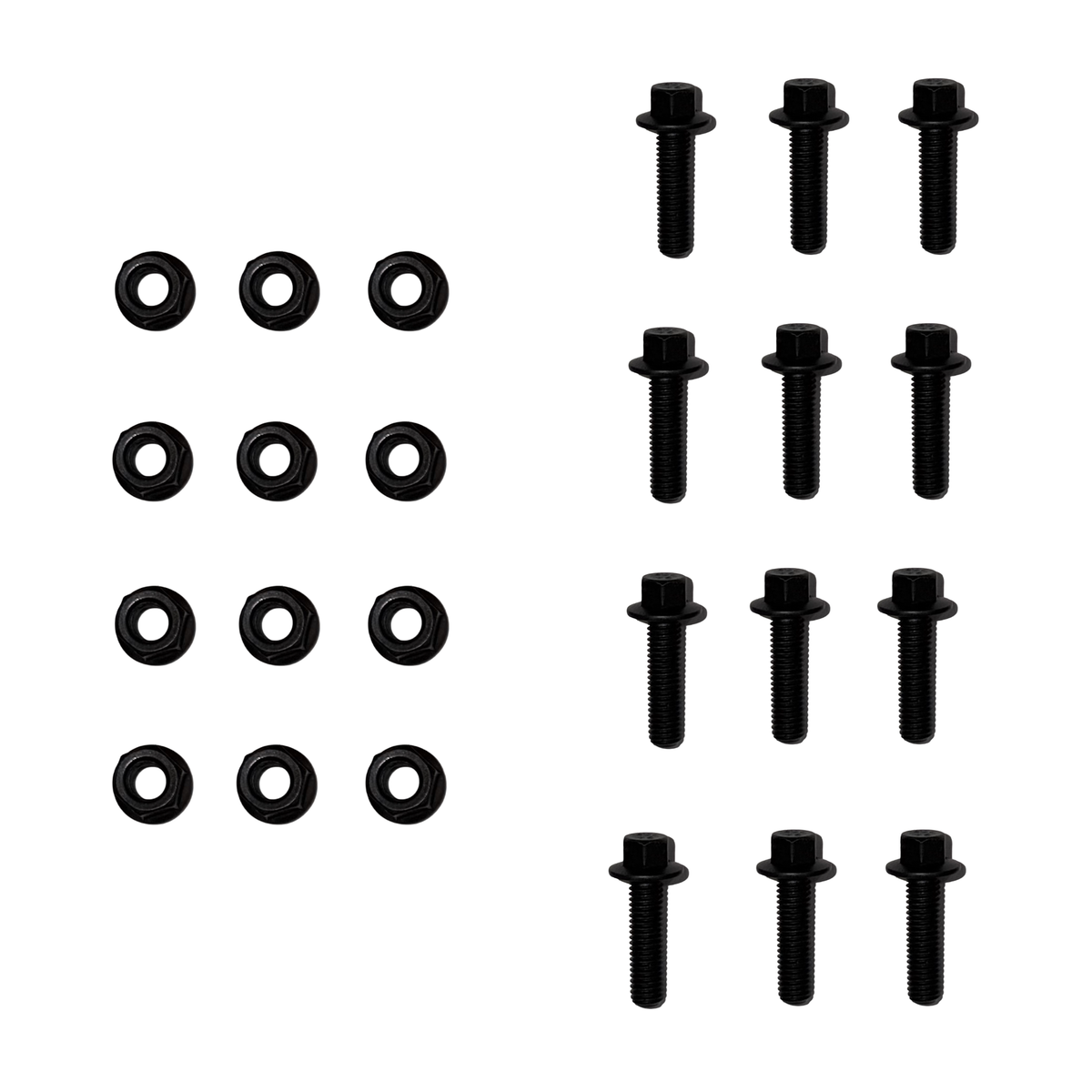 Bolts, nuts and installation hardware for 6.4L Powerstroke turbo up-pipe kit