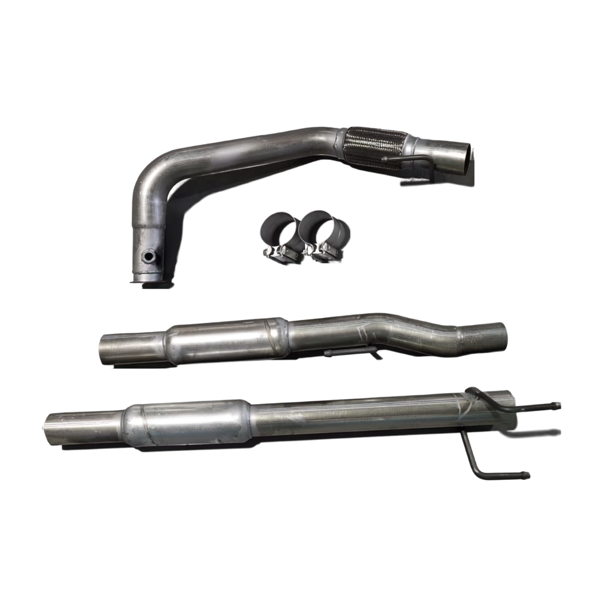 Mercedes Sprinter 3.0L 3-inch DPF delete parts kit for 2010–2025 models with exhaust pipes and clamps