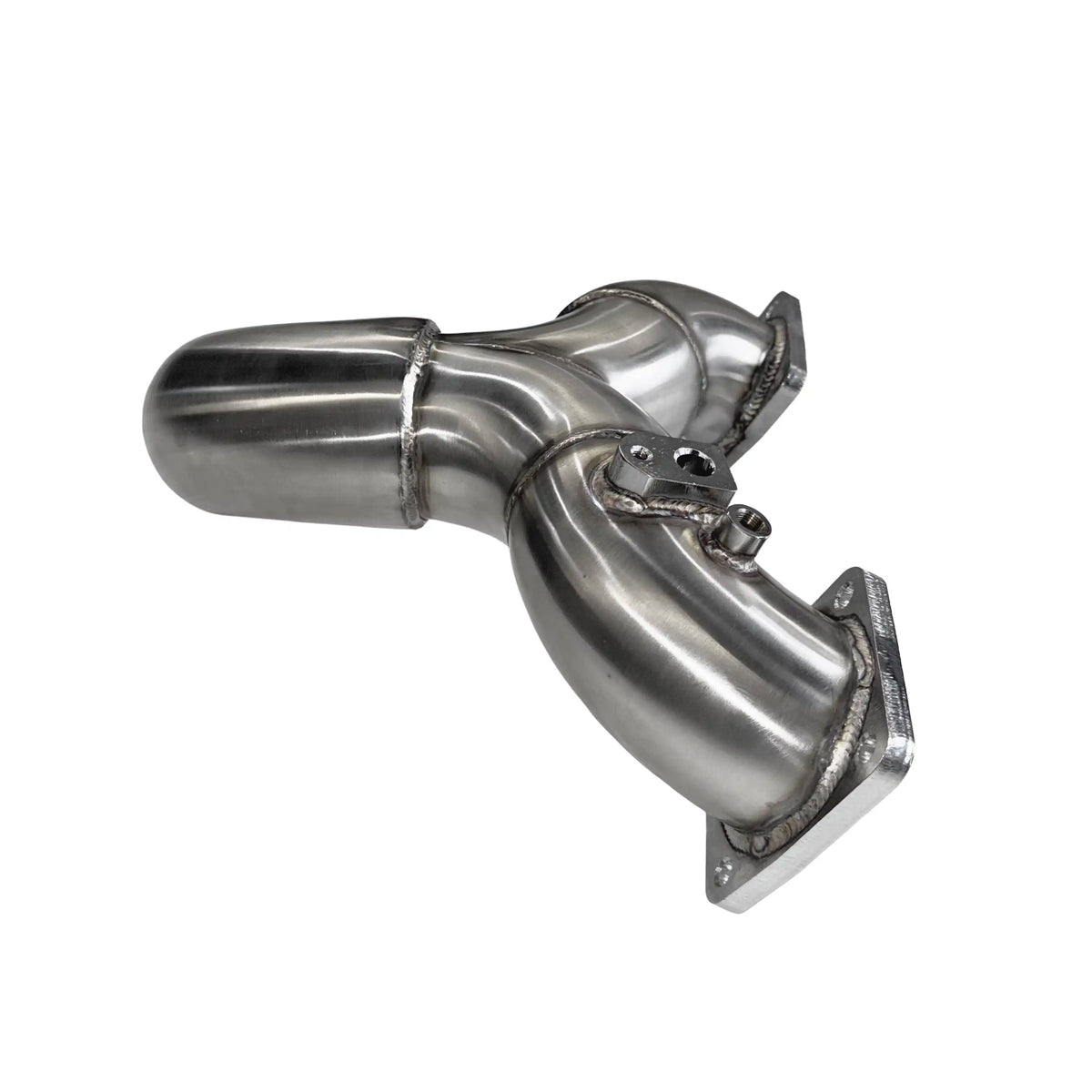 3.5 inch Duramax L5P high-flow Y-bridge for 2017–2024 Silverado and Sierra viewed from the side