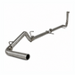 Stainless steel TURBO BACK exhaust pipe FOR 2.8L DURAMAX LWN engine displayed on a white background