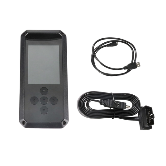 Powerstroke Performance Programmer kit with a device, OBD2 adapter cable and a USB cable