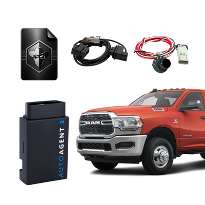 EZ Lynk AutoAgent 3 with Black Bandit Tunes, switch-on-the-fly control, bypass cable, and Ram 6.7L Cummins tuning setup.
