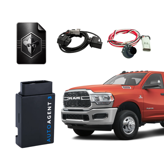 EZ Lynk AutoAgent 3 with Black Bandit Tunes, switch-on-the-fly control, bypass cable, and Ram 6.7L Cummins tuning setup.