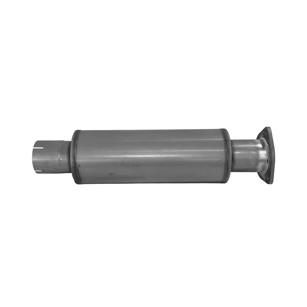 Side view of exhaust muffler for 2020-2022 Ford 6.7L Powerstroke Cab & Chassis