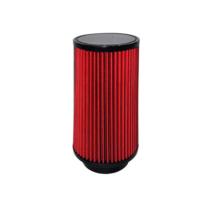 Red pleated cone air filter for 2013–2018 Ram 6.7L Cummins cold air intake