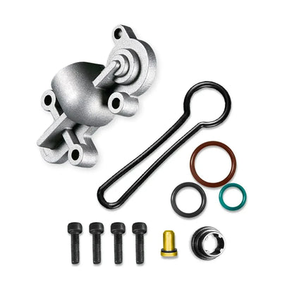6.0 Powerstroke Fuel Pressure Regulator Blue Spring Upgrade Kit all components displayed 