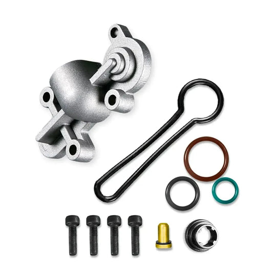 6.0 Powerstroke Fuel Pressure Regulator Blue Spring Upgrade Kit all components displayed 