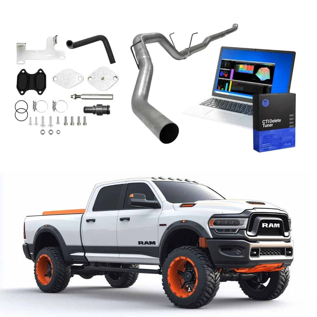 Black Bandit All-in-one Kit 0 HP / 4-inch Downpipe Back / 304 Stainless Steel Dodge Ram Cummins All-In-One CTI DPF/DEF/EGR Delete Kit (2022+)