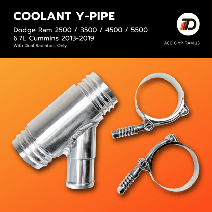 Black Bandit Coolant Y-Pipe Ram Cummins 6.7L - Aluminum Coolant Y-Pipe (2013-2019)