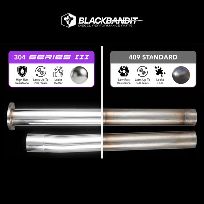 Black Bandit Delete Pipe Ford Powerstroke 6.7L - Cat & DPF Delete Pipe (2011-2025)