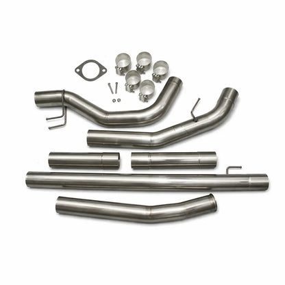 Black Bandit Race Exhaust 2011-2022 / 304 Stainless Steel Ford Powerstroke 6.7L Cab & Chassis 4" Downpipe-Back Stainless Steel Exhaust (2011-2025)