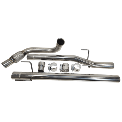 Mercedes Sprinter 3.0L 3-inch DPF delete pipe with factory-style mounting brackets
