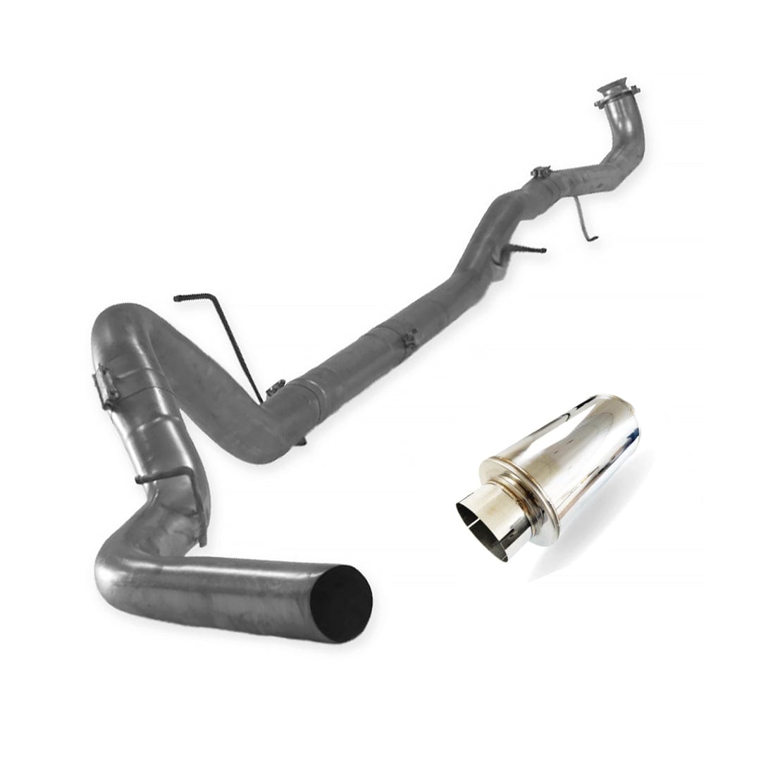 Black Bandit Race Exhaust 5-inch / With Muffler Down-pipe Back Race Exhaust System - GM Duramax L5P (2017-2023)