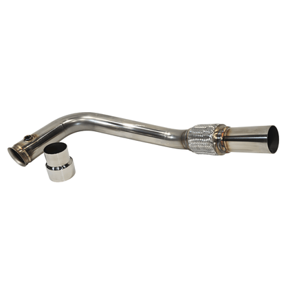 Mercedes Sprinter 3.0L curved exhaust pipe section with welded fitting