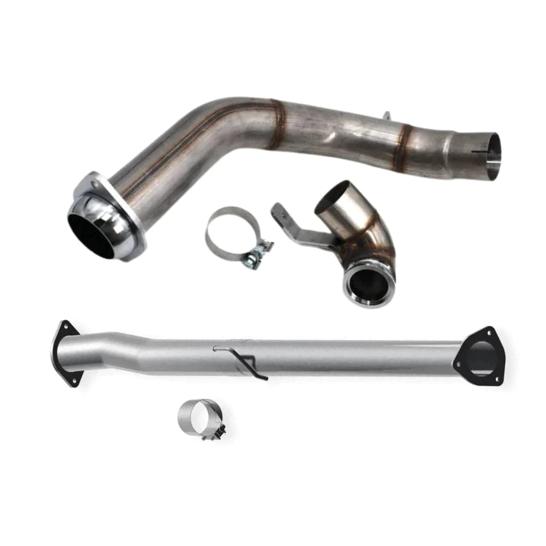 Black Bandit Race Pipe 2023-2024 / 304 Stainless Steel Ford Powerstroke 6.7L – Cat & DPF Delete Pipe (2011-2024)