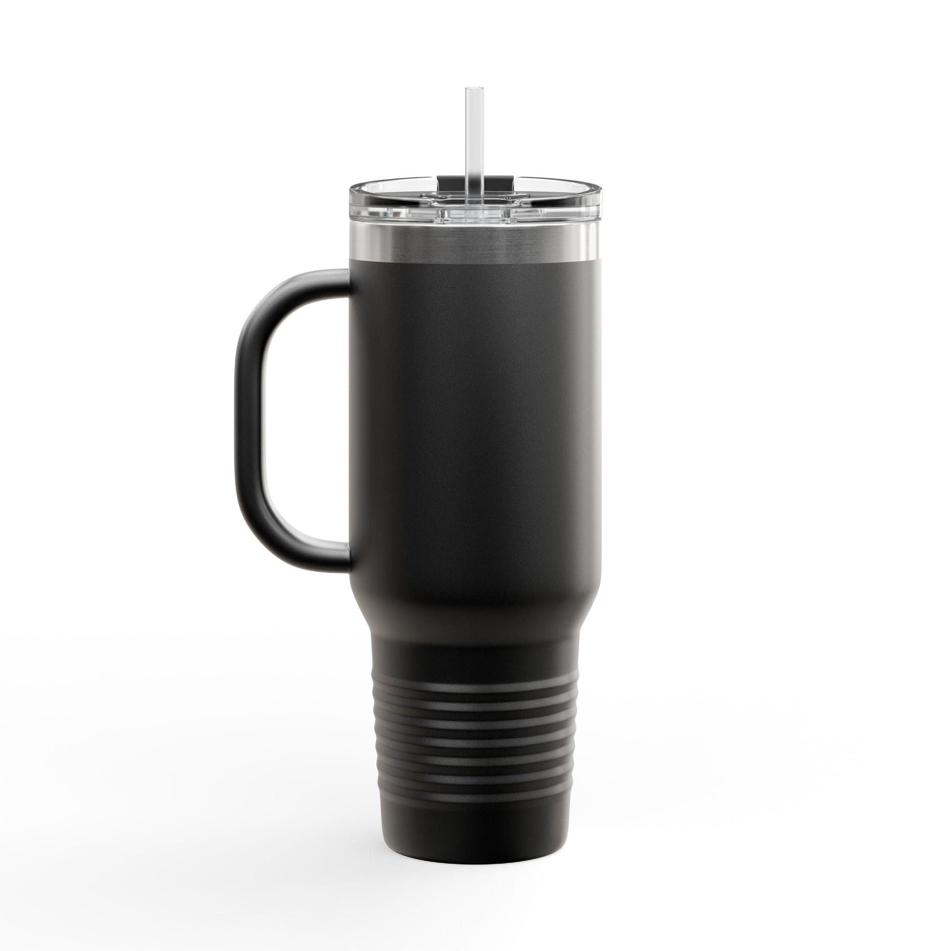 Printify Mug 40oz / Black 40oz Insulated Travel Mug with Handle — Double-Wall Vacuum Tumbler