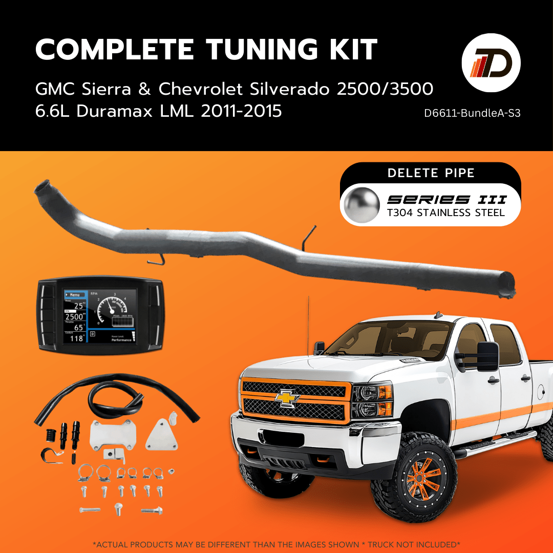 Tuner Depot All-in-one Kit 2011-2015 / 304 Stainless Steel GM Duramax 6.6L All-in-One DPF/DEF/EGR LML Delete Kit (2011-2016)