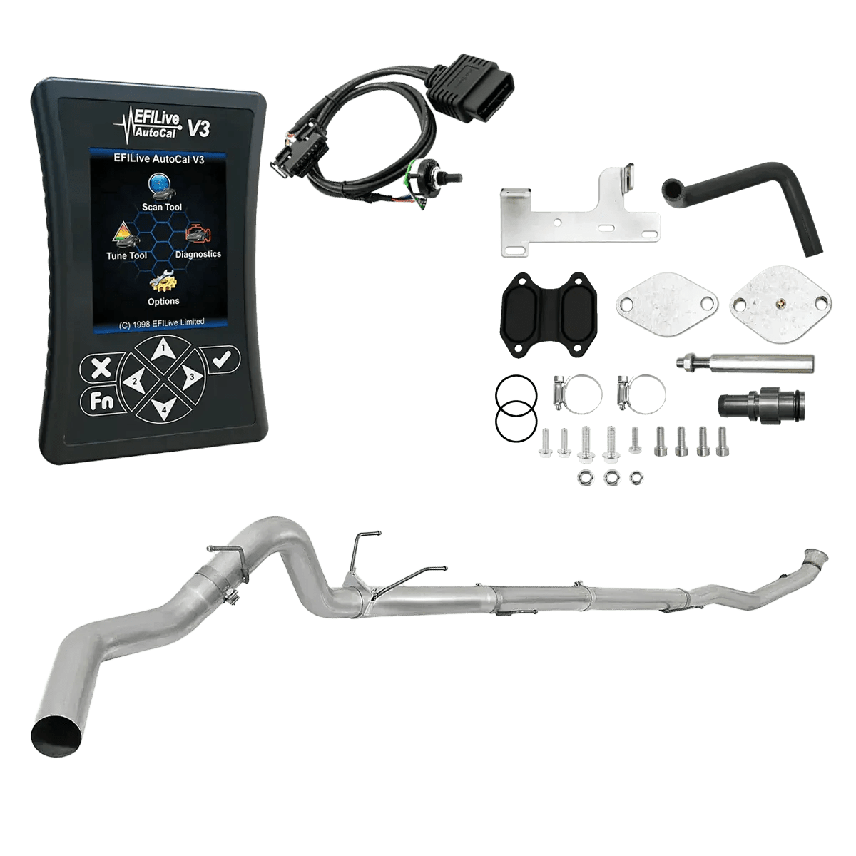 Tuner Depot All-in-one Kit 2013-2017 6.7L RAM Cummins (CME) / 4-inch Downpipe Back Ram Cummins 6.7L All-in-One DPF/DEF/EGR Delete Kit (2013-2021)