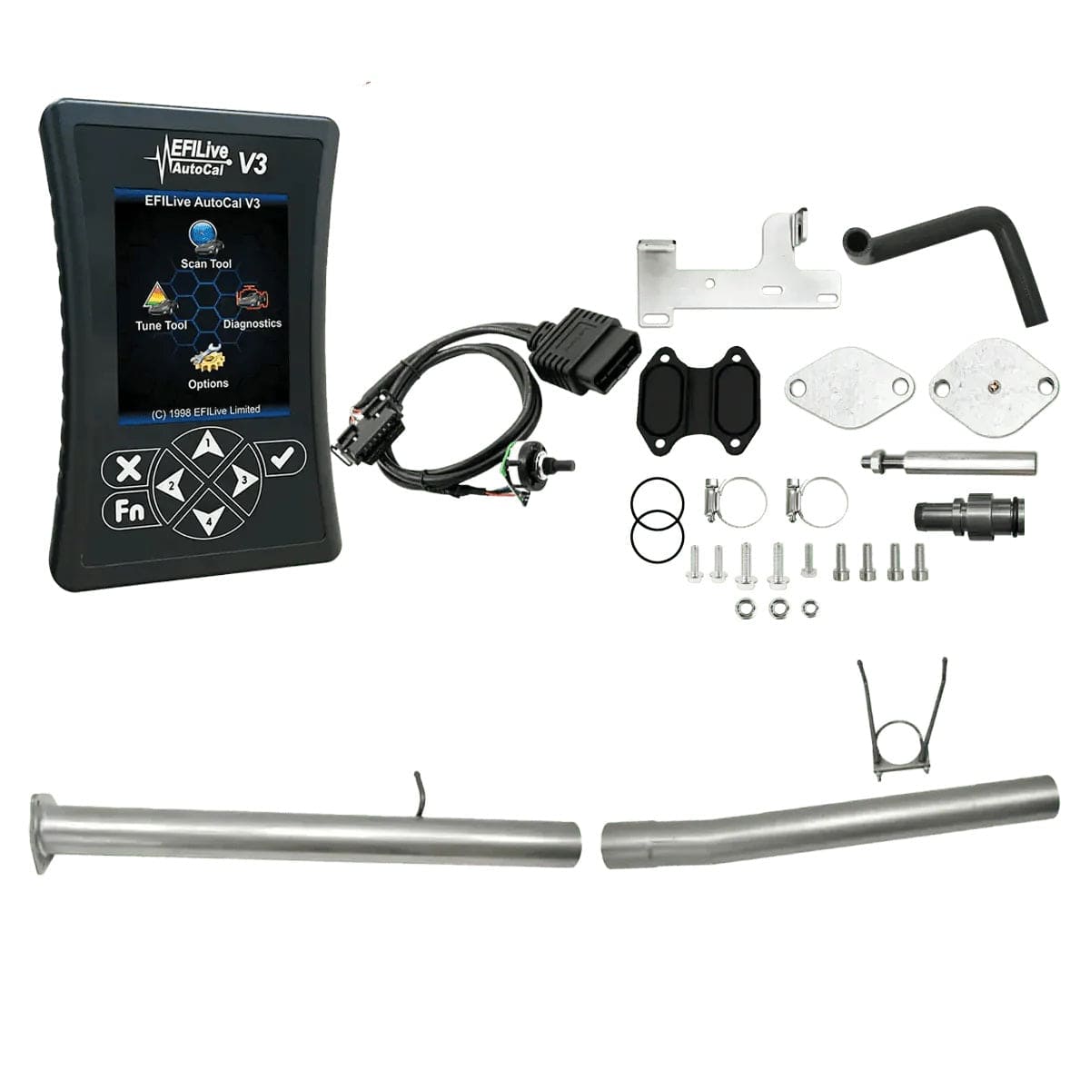 Tuner Depot All-in-one Kit 2013-2017 6.7L RAM Cummins (CME) / 4-inch Stainless Steel Delete Pipe Ram Cummins 6.7L All-in-One DPF/DEF/EGR Delete Kit (2013-2022)