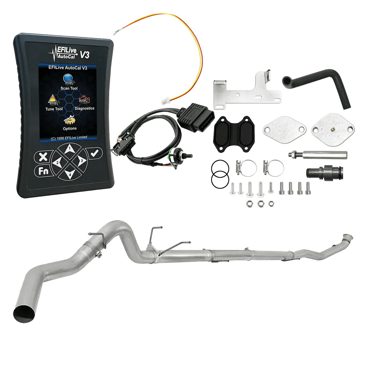 Tuner Depot All-in-one Kit 2018 6.7L RAM Cummins (CME) / 4-inch Downpipe Back Ram Cummins 6.7L All-in-One DPF/DEF/EGR Delete Kit (2013-2021)