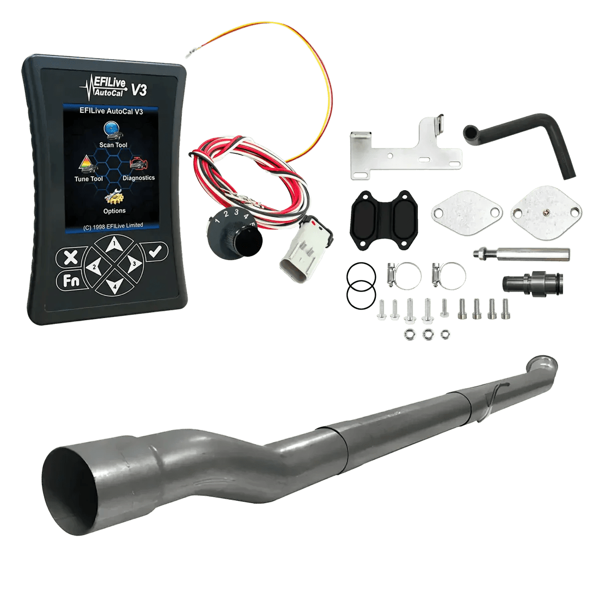 Tuner Depot All-in-one Kit 2019-2021 6.7L RAM Cummins (CMF) / 4-inch Stainless Steel Delete Pipe Ram Cummins 6.7L All-in-One DPF/DEF/EGR Delete Kit (2013-2021)