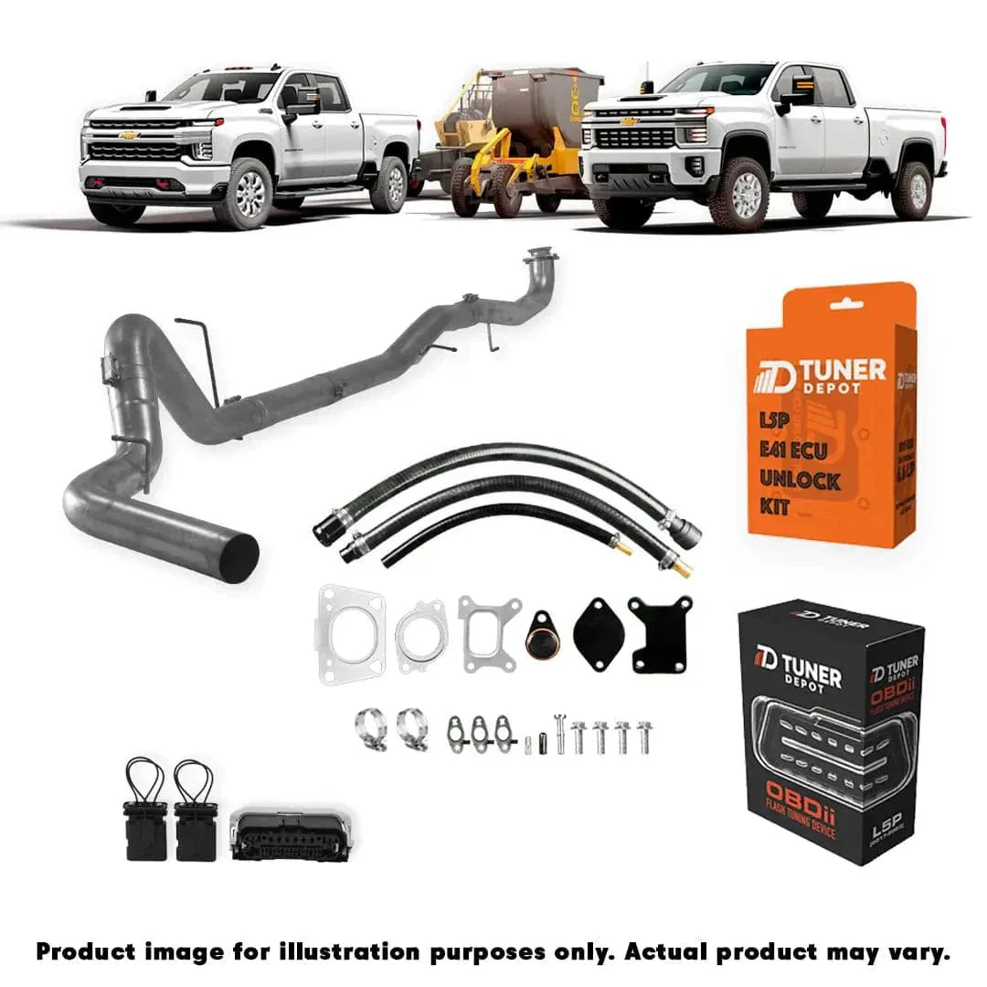 Tuner Depot All-in-one Kit 2020 - 2023 / 4 inch Exhaust GM Duramax L5P - All-In-One DPF/DEF/EGR  Delete Kit (2017-2023)