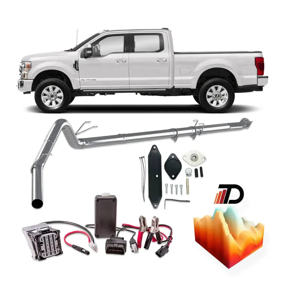 Tuner Depot All-in-one Kit 4" Down-pipe Back Exhaust Ford Powerstroke 6.7L – All-In-One DPF/DEF/EGR Delete Kit (2020-2021)