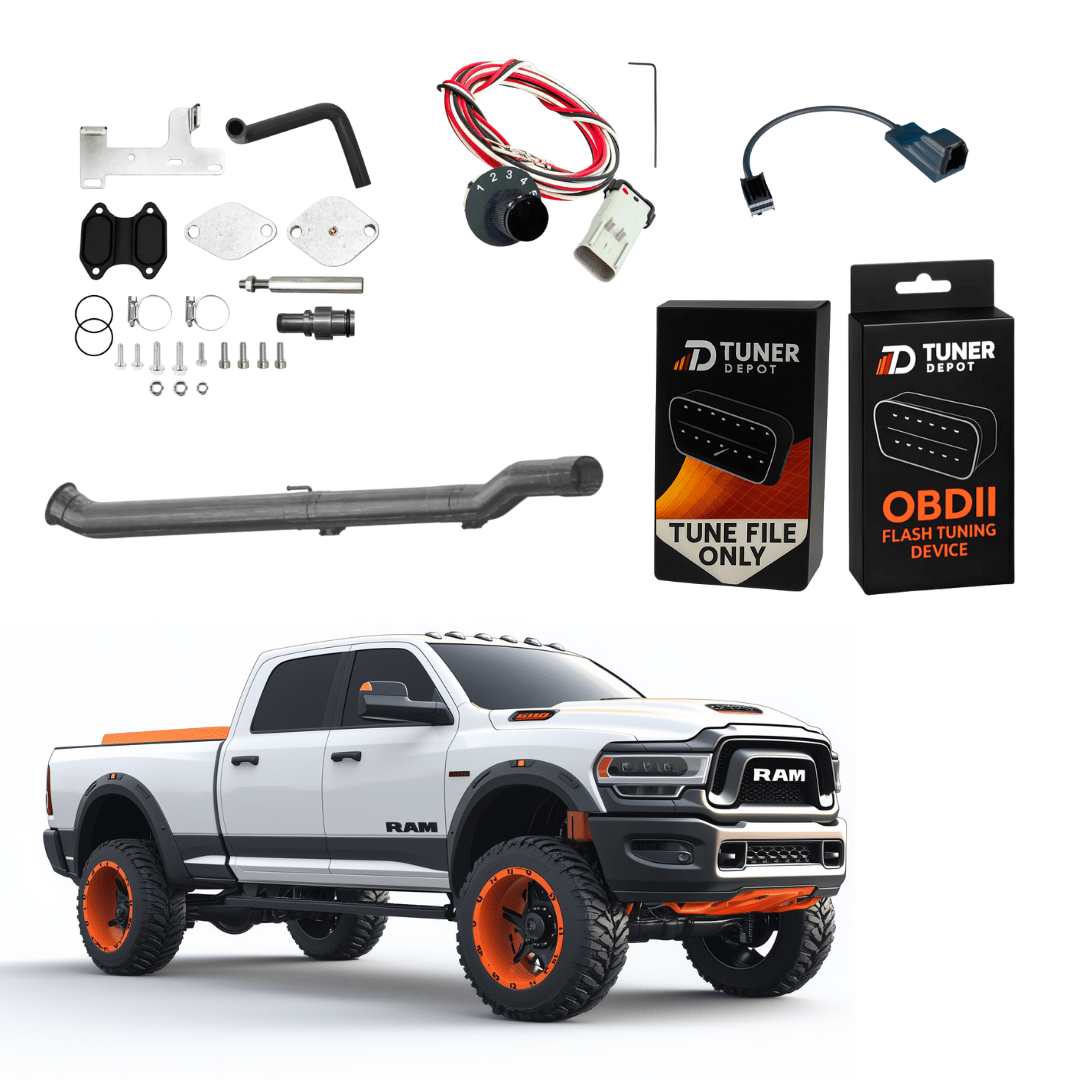 Tuner Depot All-in-one Kit Delete Pipe / 409 Stainless Steel Ram Cummins 6.7L All-in-One DPF/DEF/EGR Delete Kit w/ECM Swap (2022-2024)