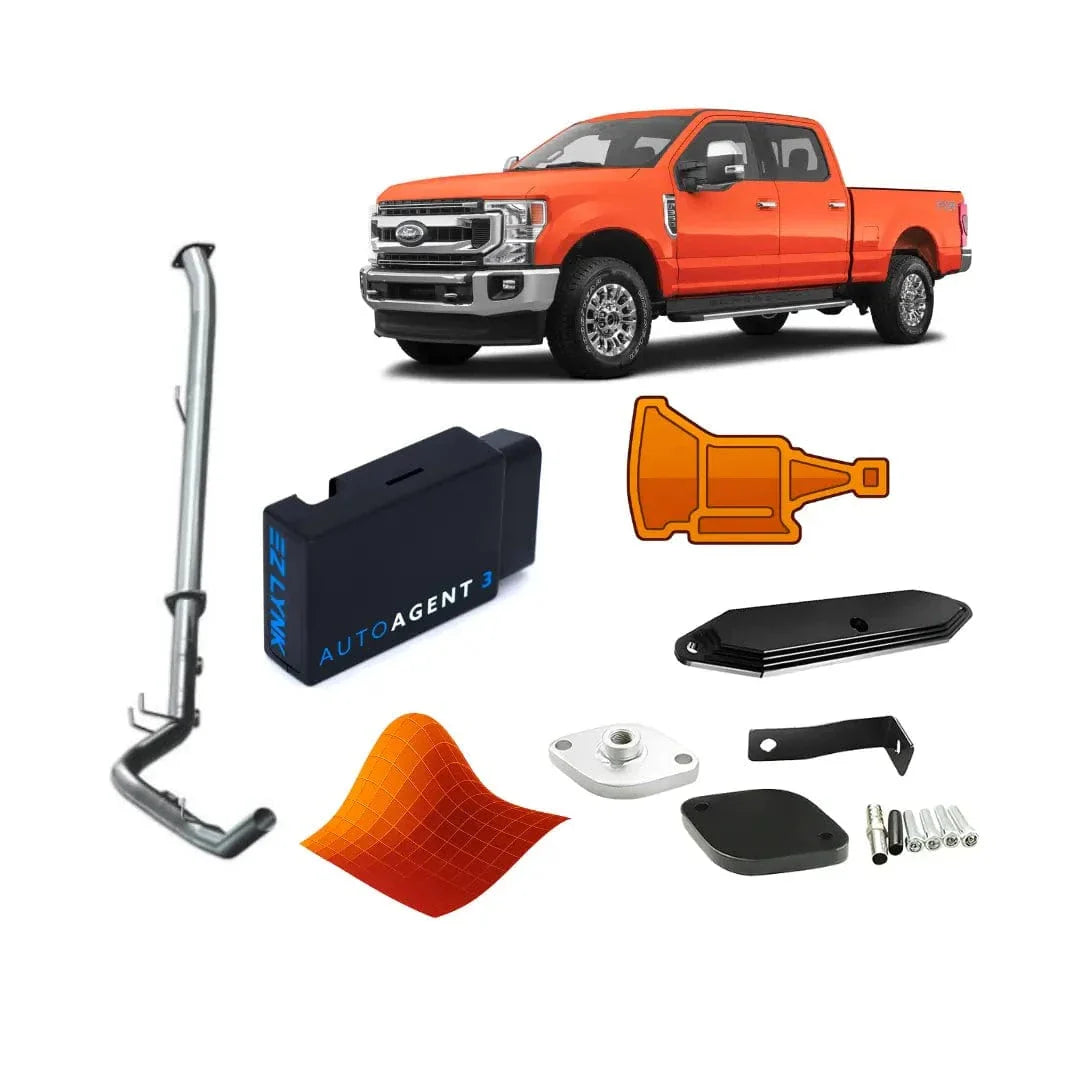 Tuner Depot All-in-one Kit Single Calibration / Yes include a TCM tune / 4-inch Exhaust Ford Powerstroke 6.7L - All-In-One DPF/DEF/EGR Delete Kit (2020-2022)