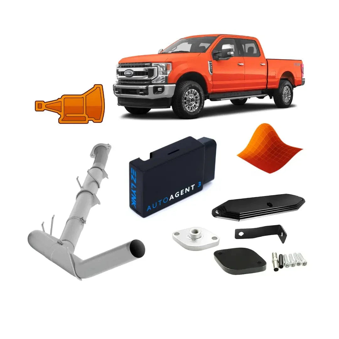 Tuner Depot All-in-one Kit Single Calibration / Yes include a TCM tune / 5-inch Exhaust Ford Powerstroke 6.7L - All-In-One DPF/DEF/EGR Delete Kit (2020-2022)