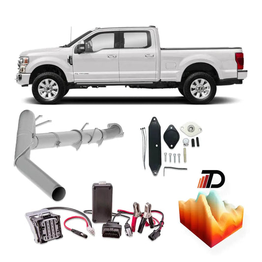 Tuner Depot Bundles 5" Down-pipe Back Exhaust 2020-2022 Ford Powerstroke 6.7L All In One DPF/DEF/EGR Delete Kit