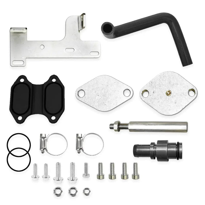 EGR delete kit for a 2019 Ram Cummins displayed on a plain background.