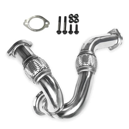 Turbo Y-Pipe for 2003-2007 6.0L Powerstroke engine displayed on a white background.