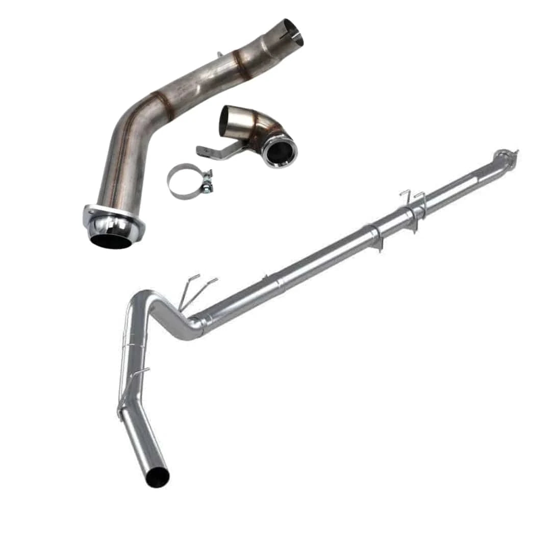 Tuner Depot  Race Exhaust 2023-2024 / 409 Stainless Steel Ford Powerstroke 6.7L - 4" Downpipe Back Stainless Steel Exhaust System (2011-2024)