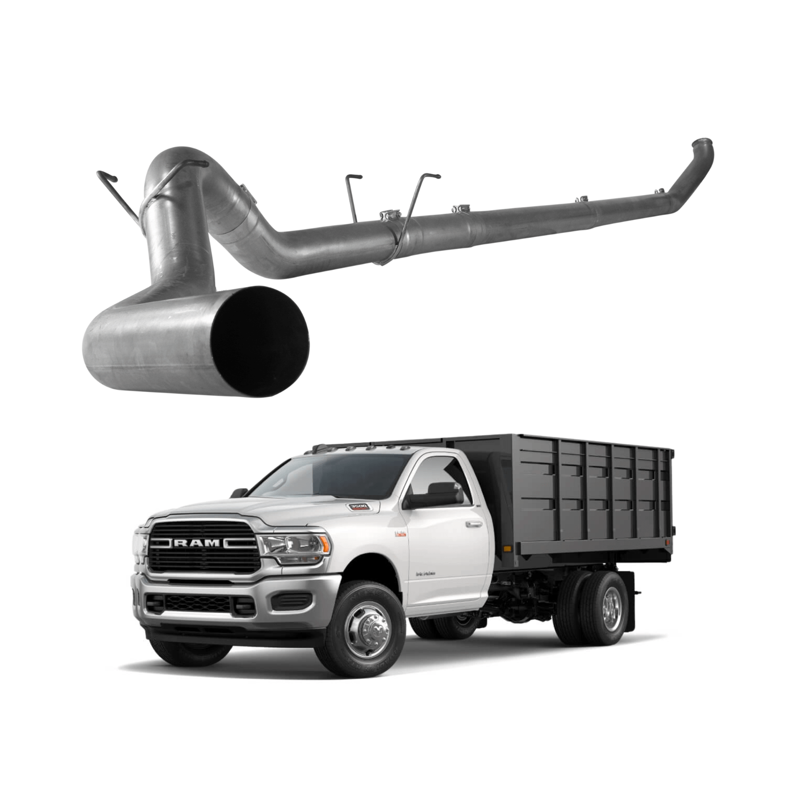 Tuner Depot  Race Exhaust Dodge Ram Cummins 6.7L C&C - 5" Turbo Back Race Exhaust System (2011-2018)