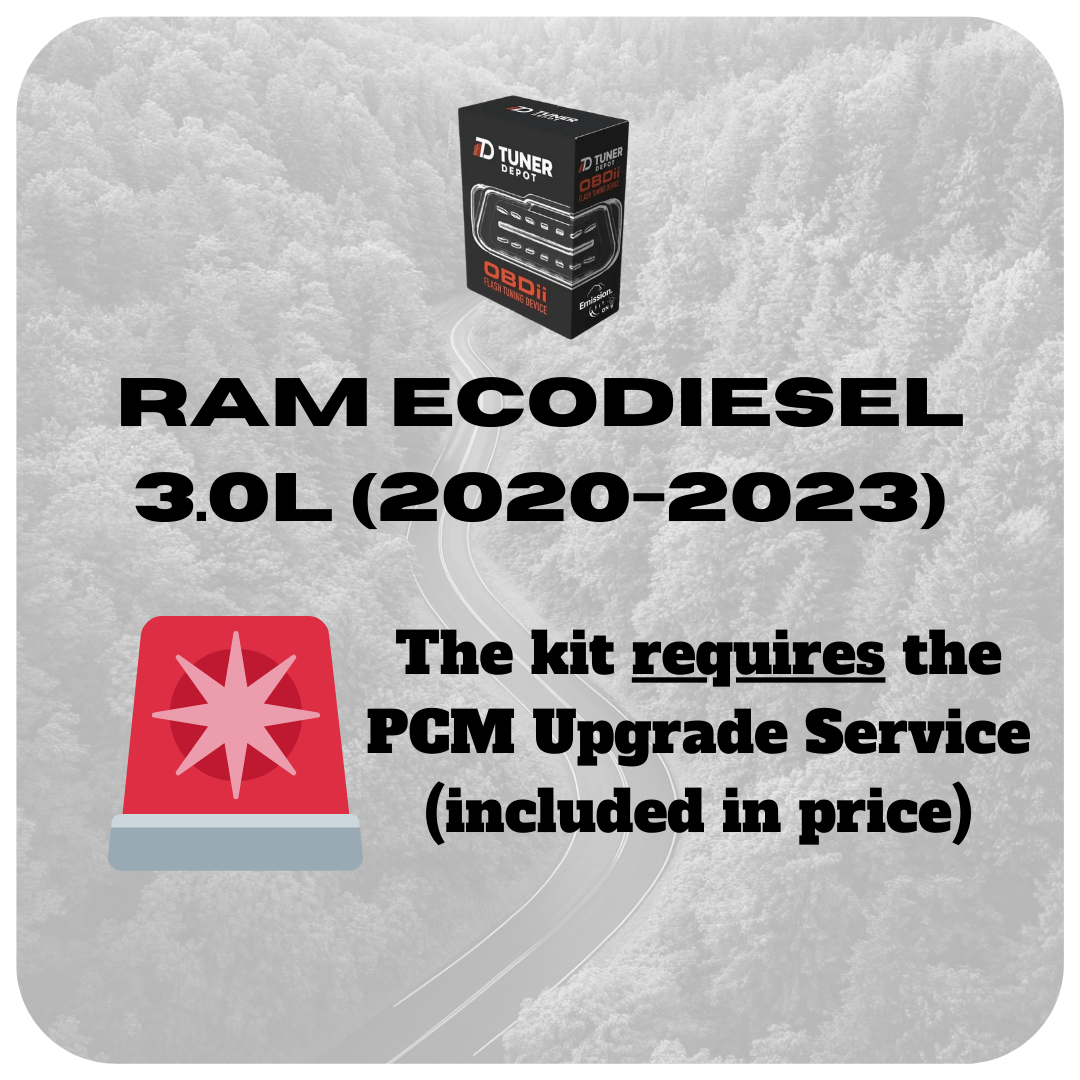 Tuner Depot  Tuner 3.0L Ram EcoDiesel 2020-2023 / Cab & Chassis Ram Cummins - OBD2 Flash Emissions-On Tuning Kit (2003-2021)