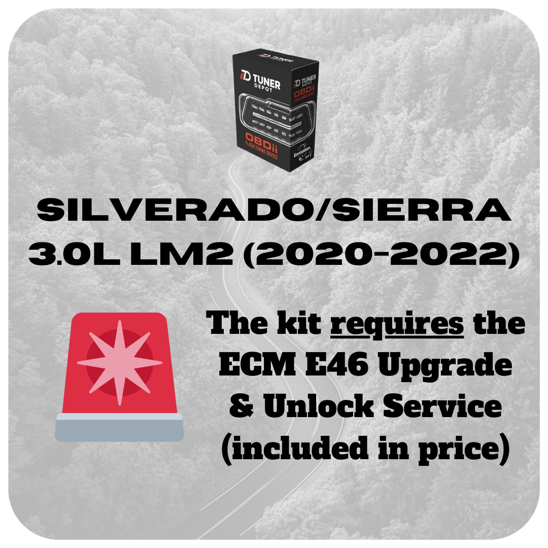 Tuner Depot  Tuner GM Duramax Sierra 1500 LM2 (2020-2022) GM Duramax - OBD2 Flash Emissions-On Tuning Kit (2001-2023)