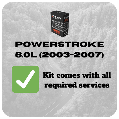 Tuner Depot  Tuner Powerstroke 6.0L (2003-2007) Ford - OBD2 Flash Emissions-On Tuning Kit (2003-2021)